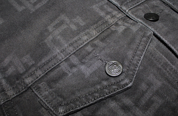 BLACK Lasered Denim Jacket