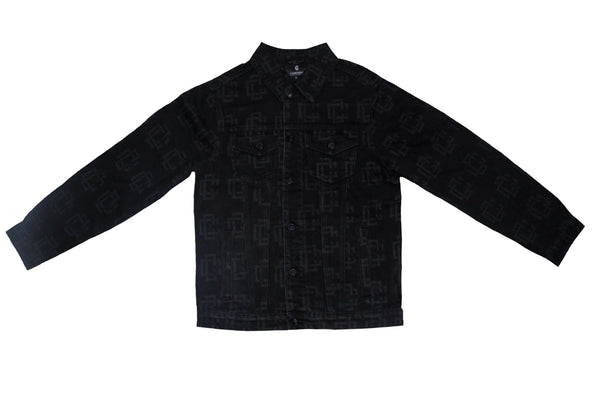 BLACK Lasered Denim Jacket