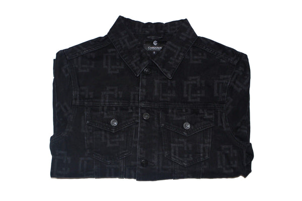 BLACK Lasered Denim Jacket